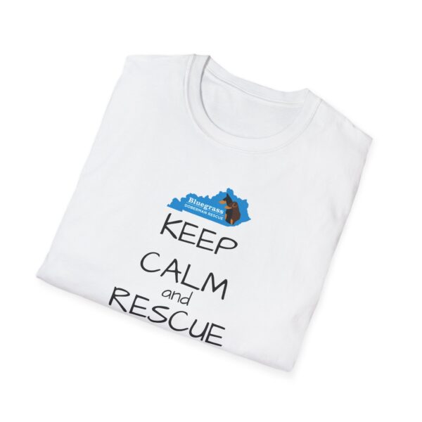 Bluegrass Doberman Rescue Keep Calm T-Shirt - Image 2