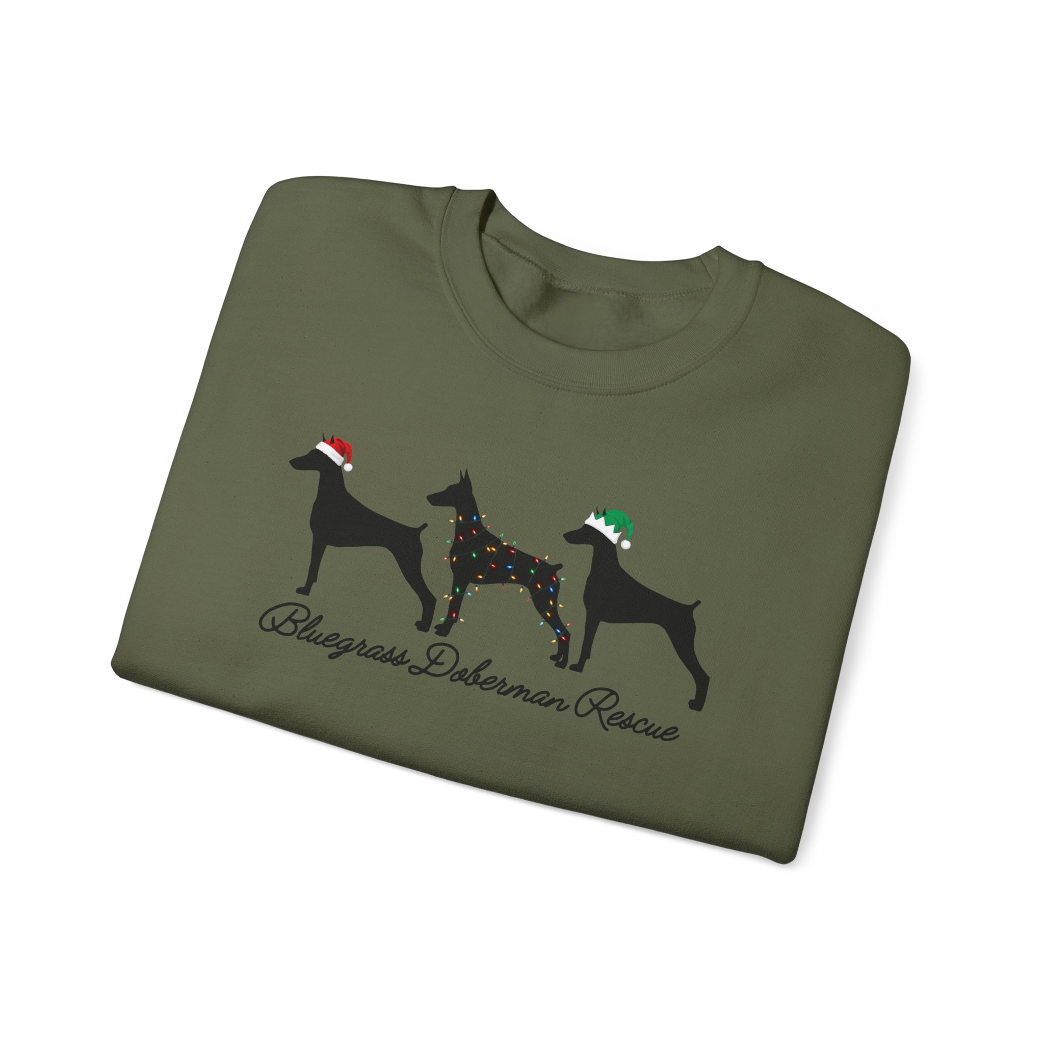 Bluegrass Doberman Rescue Christmas Sweatshirt - Image 15