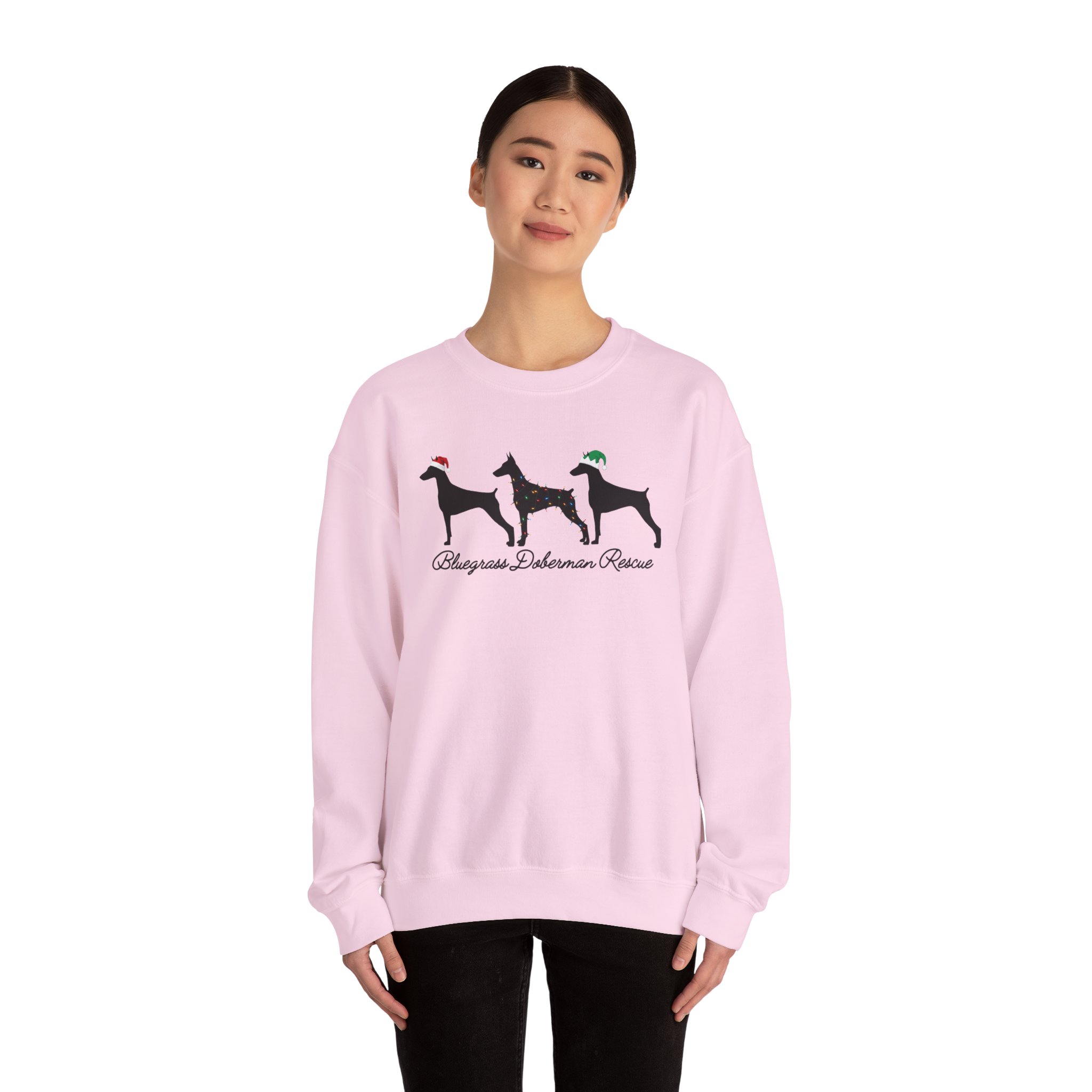 Bluegrass Doberman Rescue Christmas Sweatshirt - Image 32