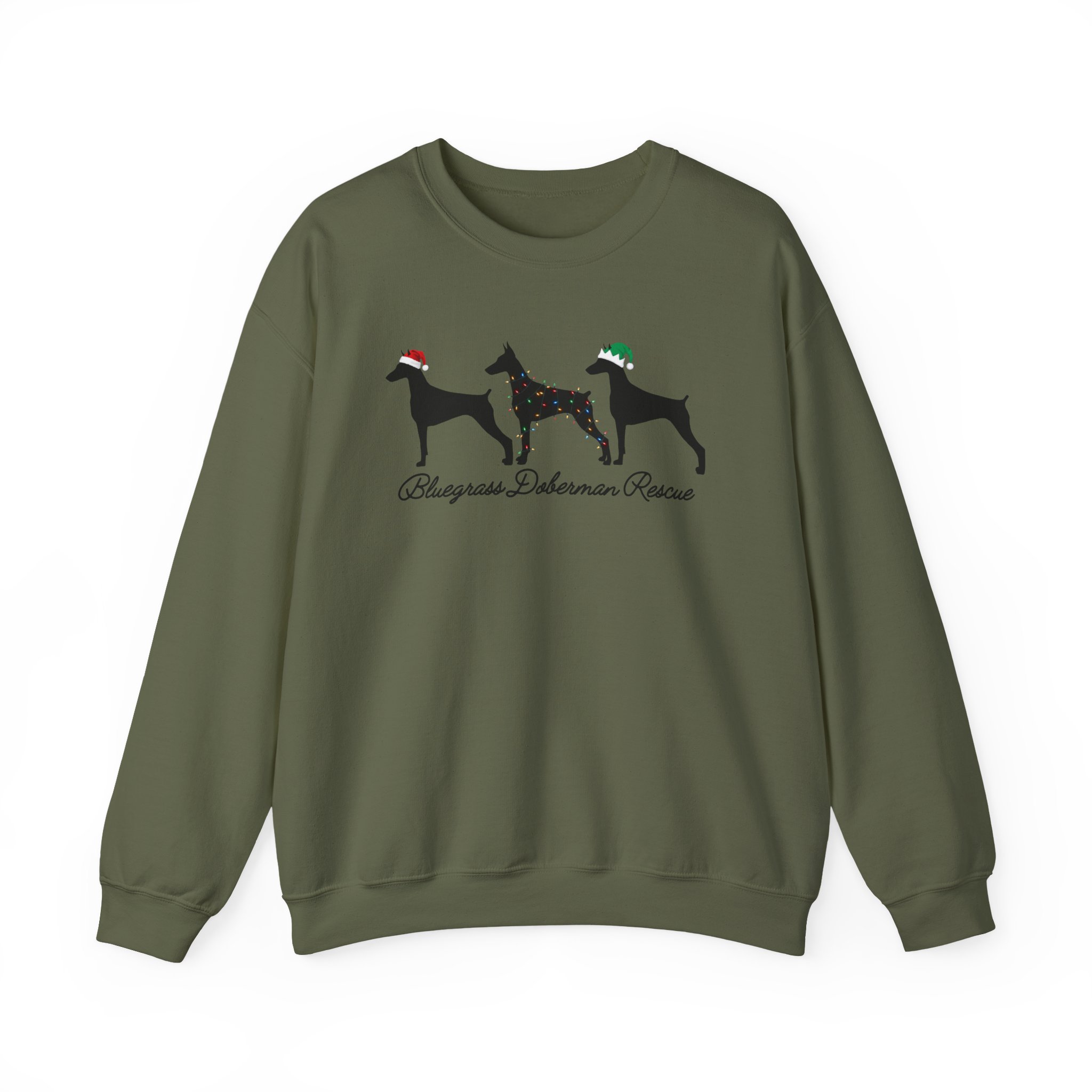 Bluegrass Doberman Rescue Christmas Sweatshirt - Image 13