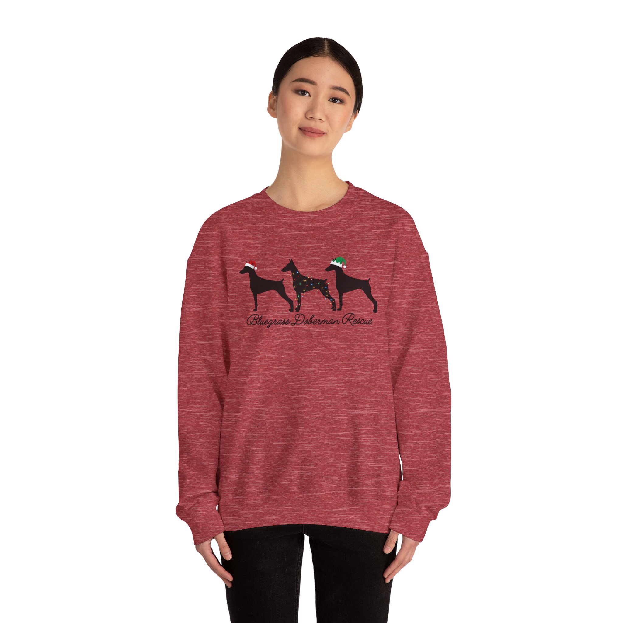 Bluegrass Doberman Rescue Christmas Sweatshirt - Image 36