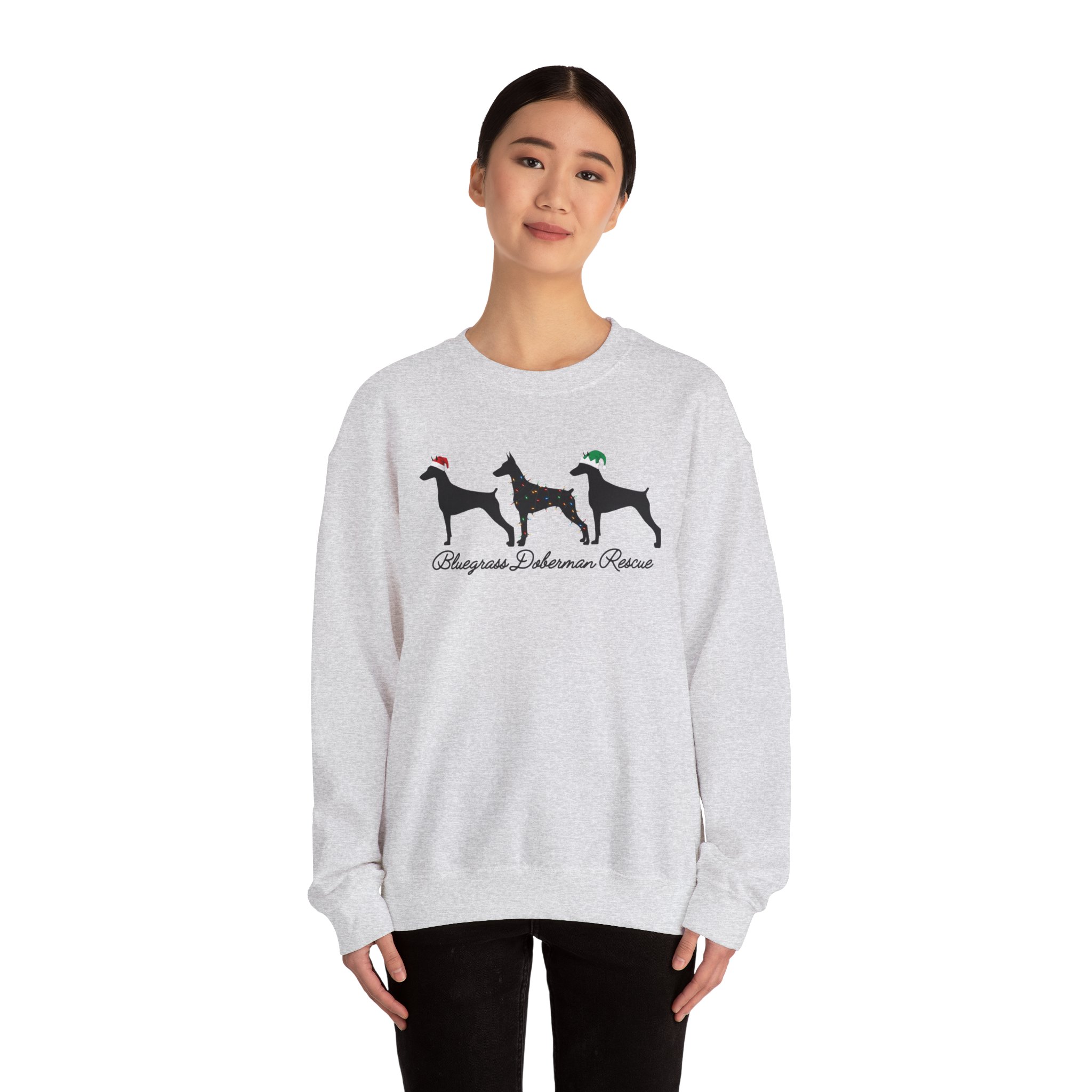 Bluegrass Doberman Rescue Christmas Sweatshirt - Image 12