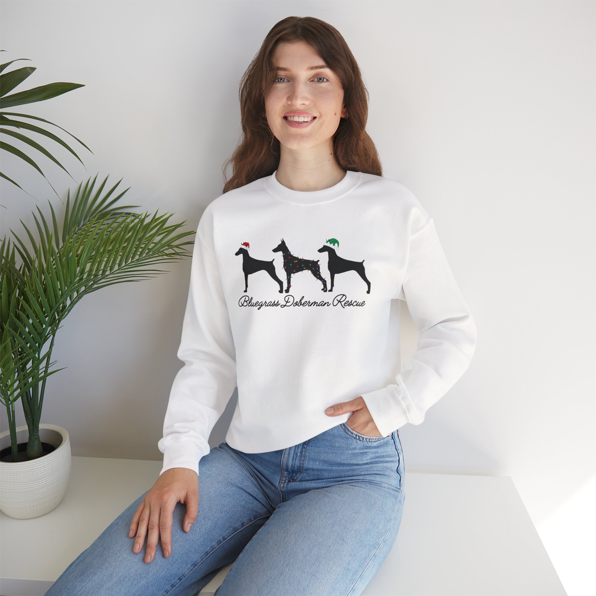 Bluegrass Doberman Rescue Christmas Sweatshirt - Image 8