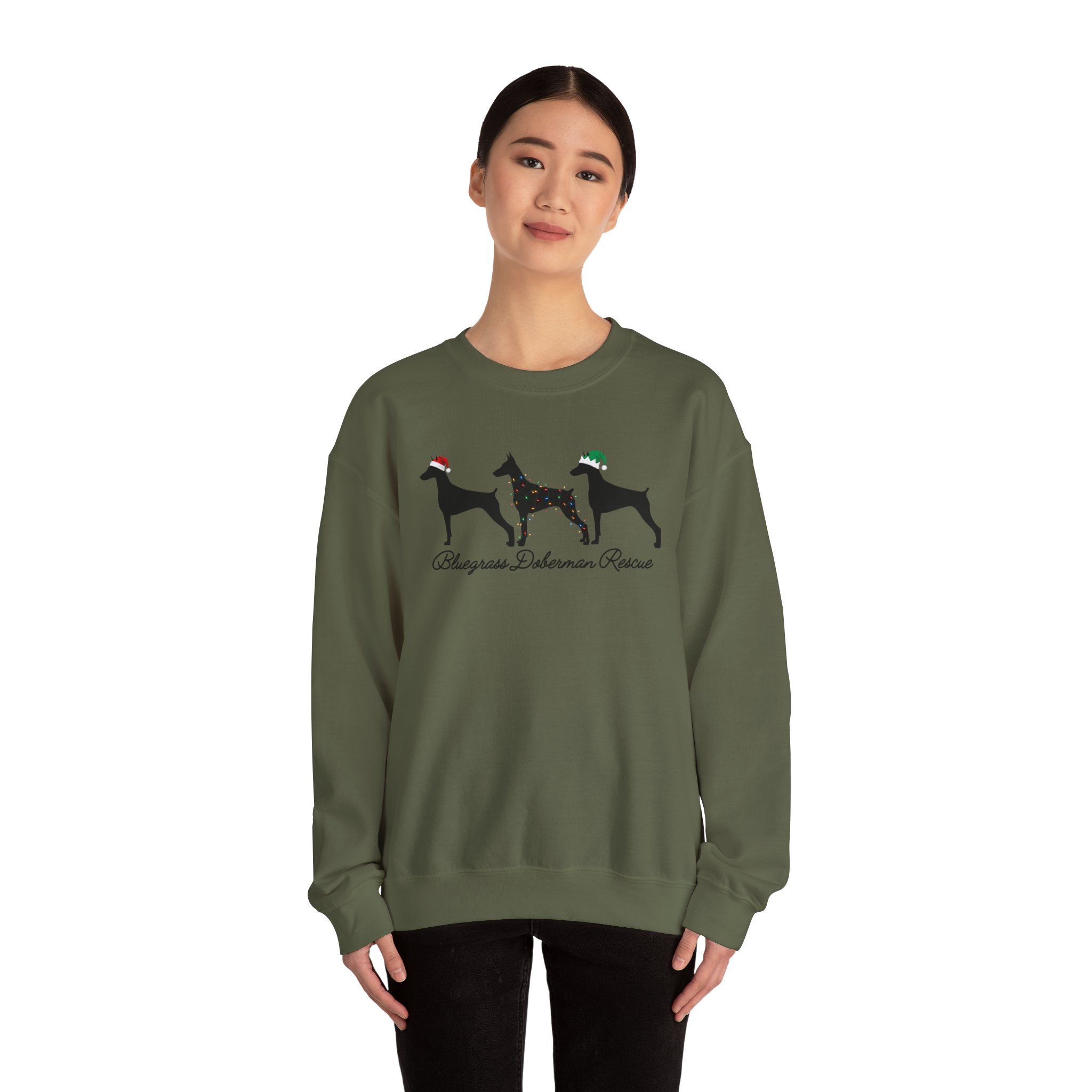Bluegrass Doberman Rescue Christmas Sweatshirt - Image 16