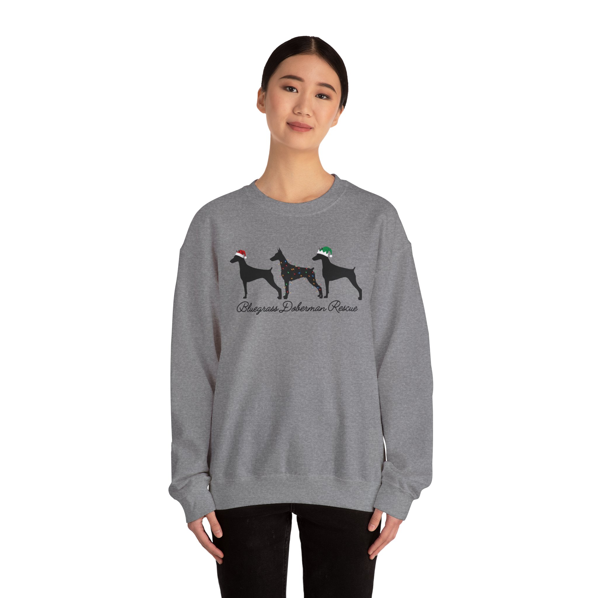 Bluegrass Doberman Rescue Christmas Sweatshirt - Image 20