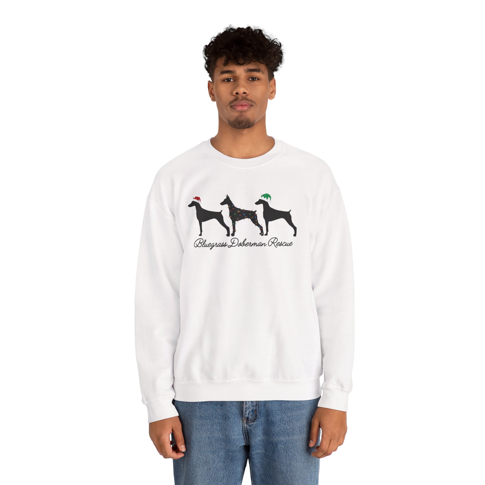 Bluegrass Doberman Rescue Christmas Sweatshirt - Image 7
