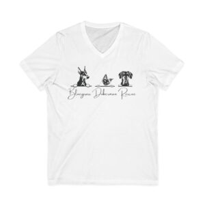 Unisex Jersey Short Sleeve V-Neck Tee