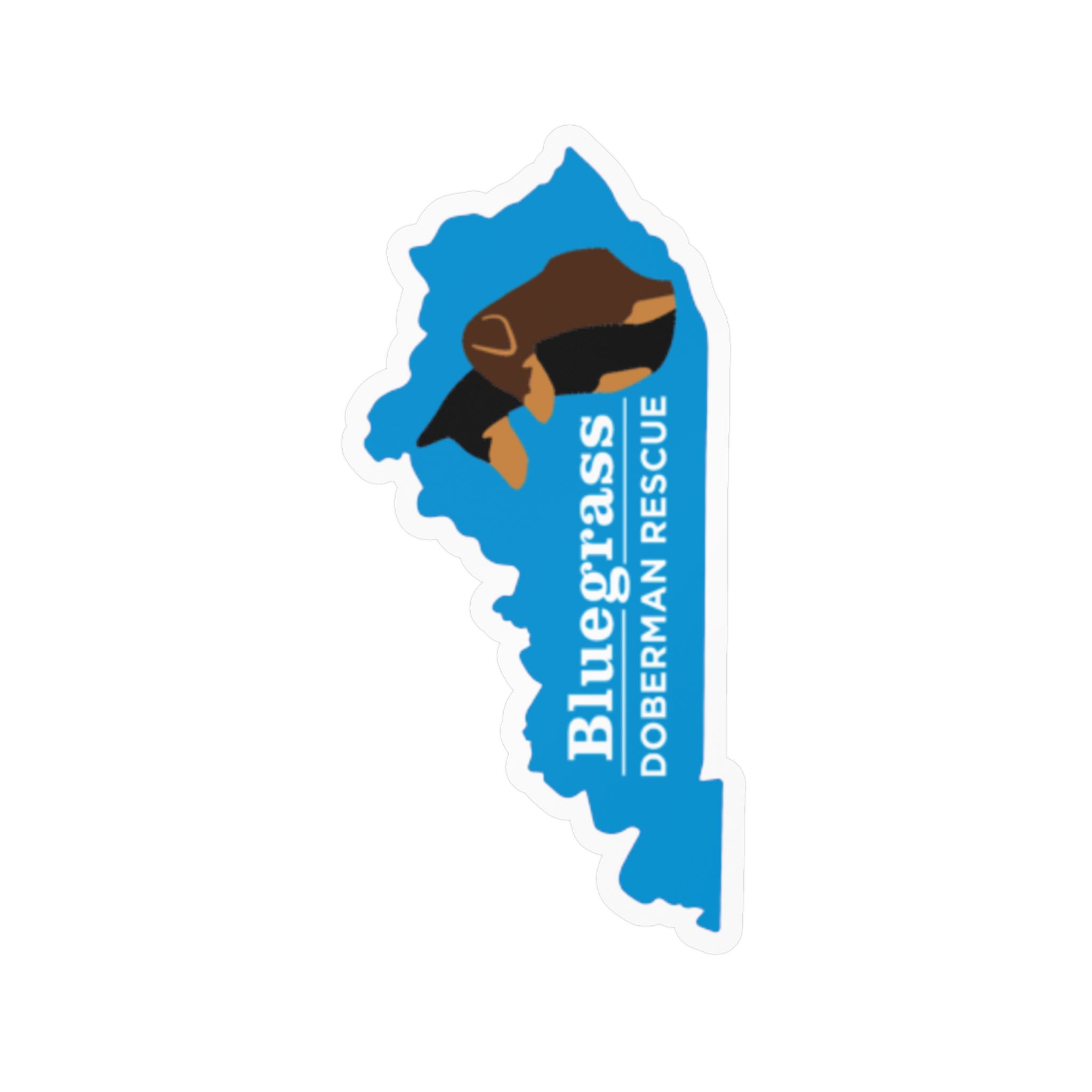 Bluegrass Doberman Rescue Logo Sticker - Image 5