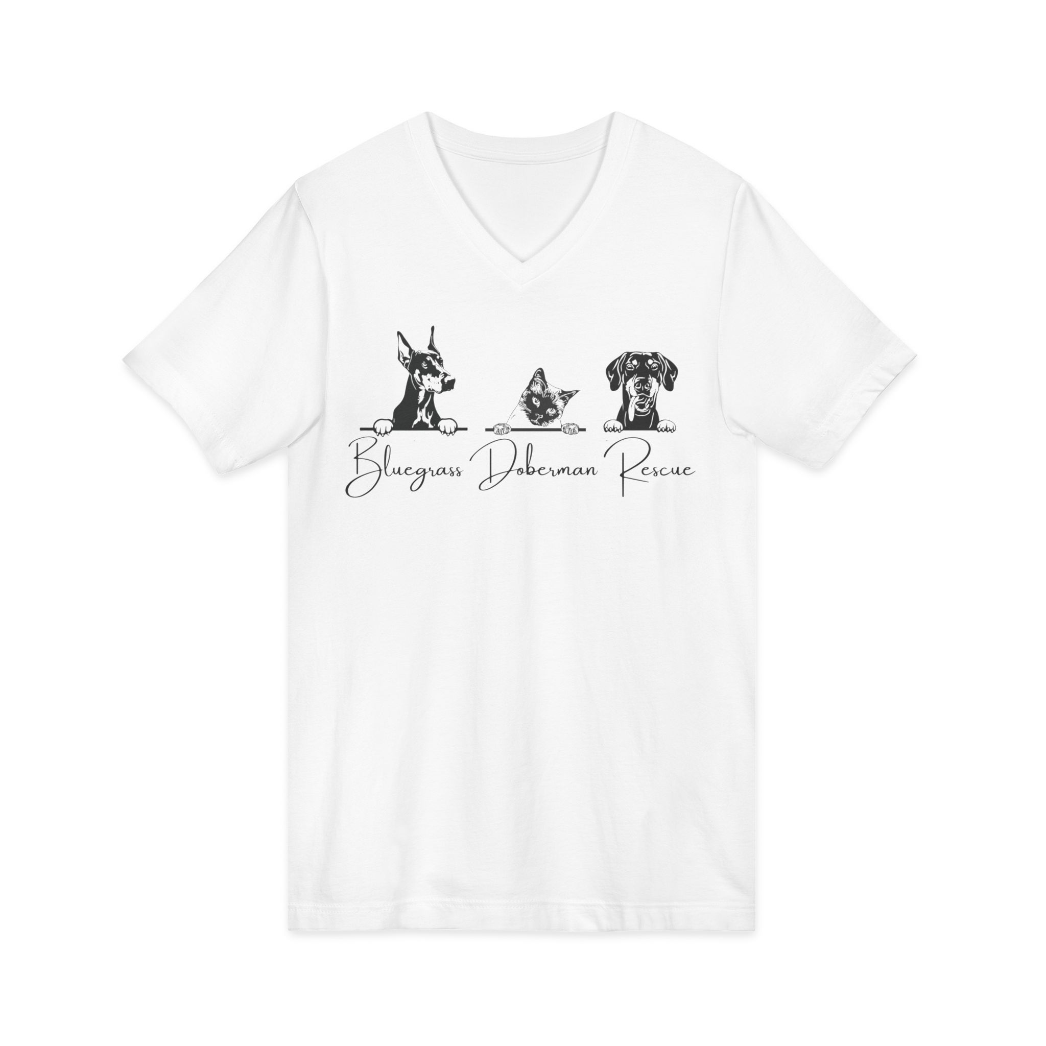 Unisex Jersey Short Sleeve V-Neck Tee - Image 3