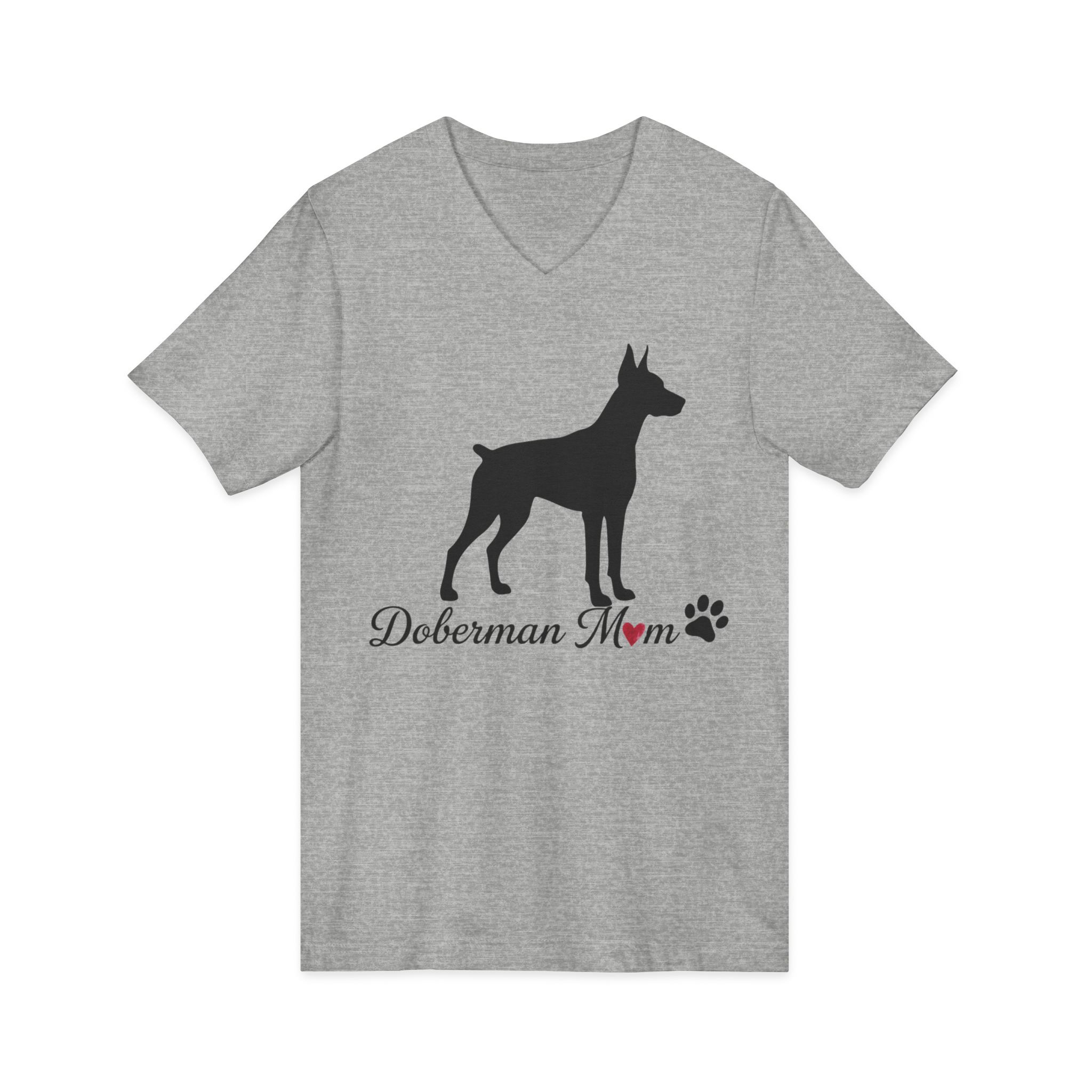 “Cropped Ears” Doberman Mom Jersey Short Sleeve V-Neck Tee - Image 11