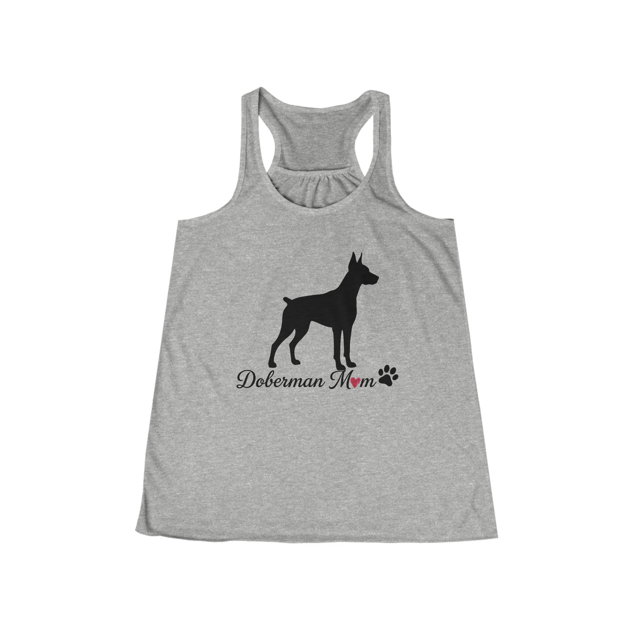 “Cropped Ears” Doberman Mom Flowy Racerback Tank - Image 3