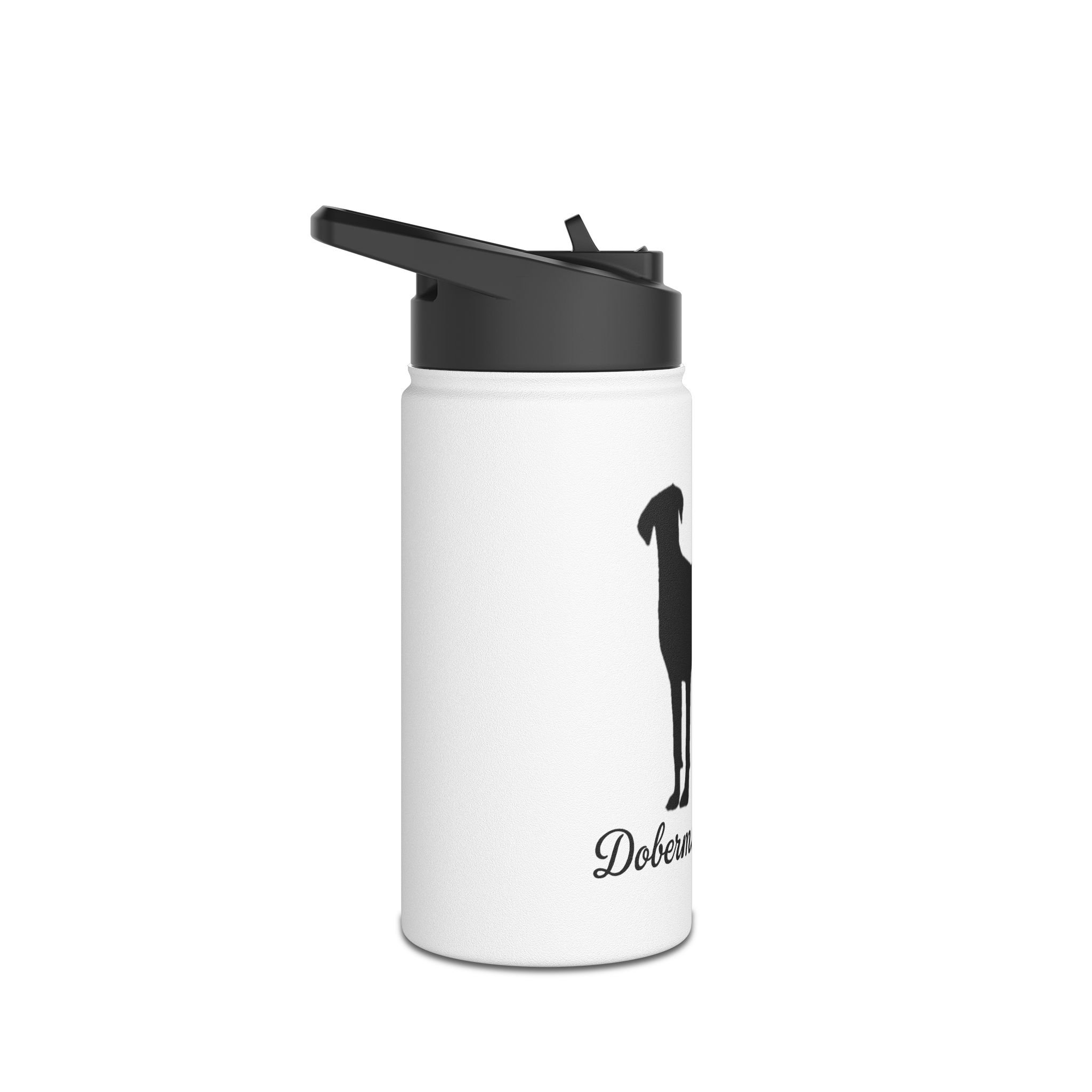 “Natural Ears” Doberman Mom Stainless Steel Water Bottle, Standard Lid - Image 3