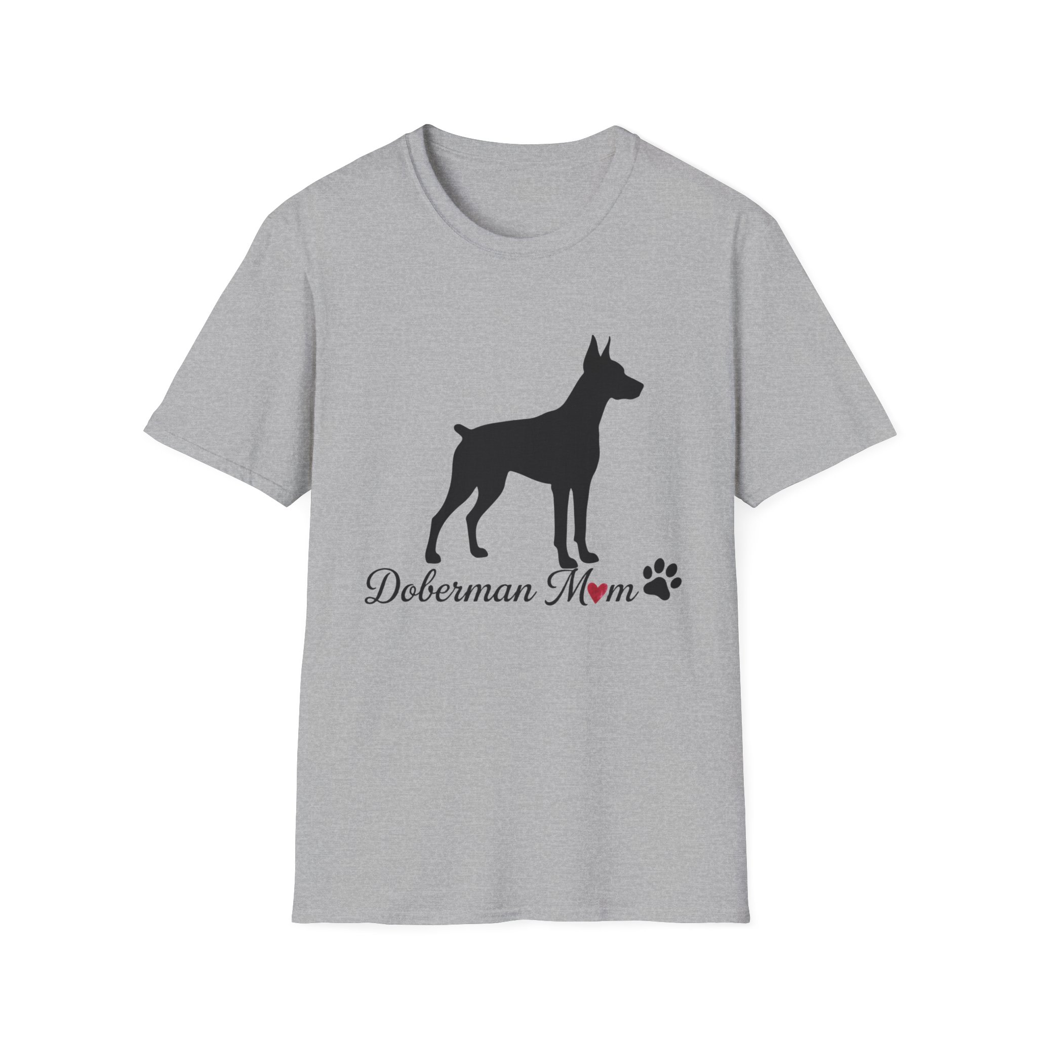 “Cropped Ears” Doberman Mom Softstyle T-Shirt - Image 9